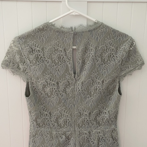 Francesca S Lined Lace Romper Dress Small Gray Women’s Small Shorts - Picture 7 of 8